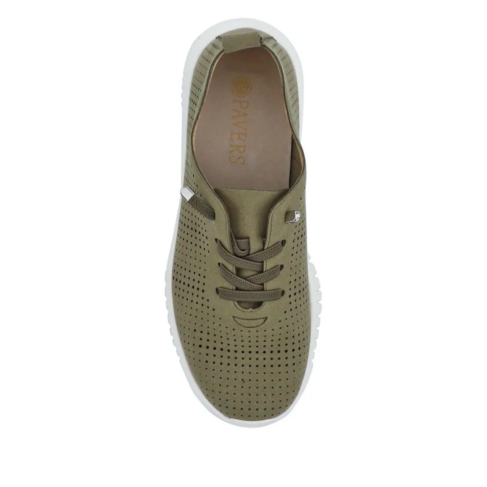 Chunky-Soled Lace-Ups - Khaki