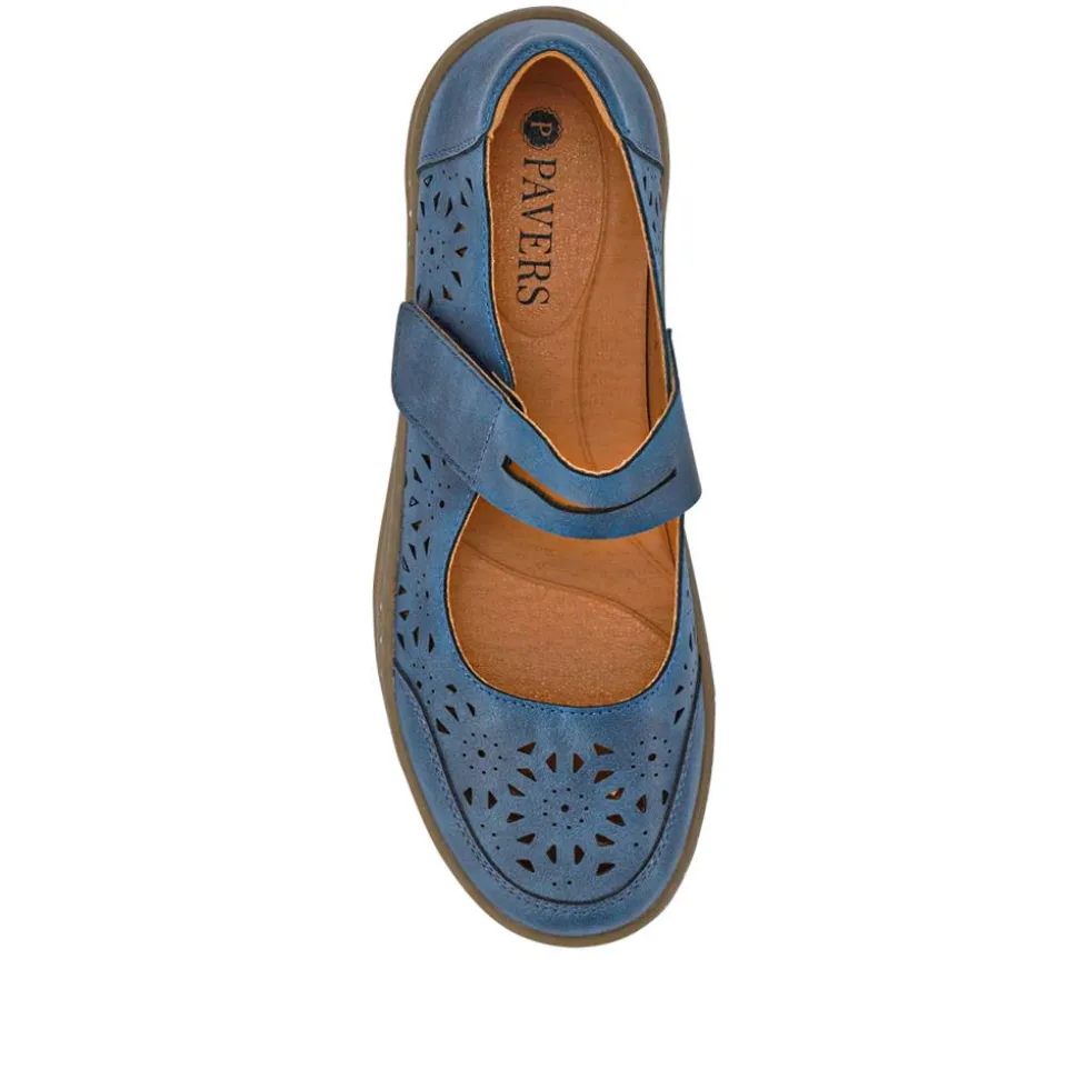 Chunky-Soled Mary Janes - Blue