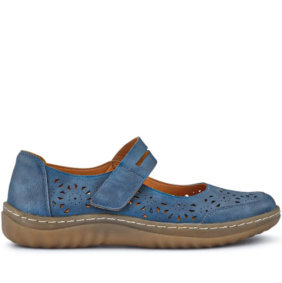 Chunky-Soled Mary Janes - Blue