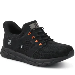 Chunky-Soled Slip-On Trainers - Black
