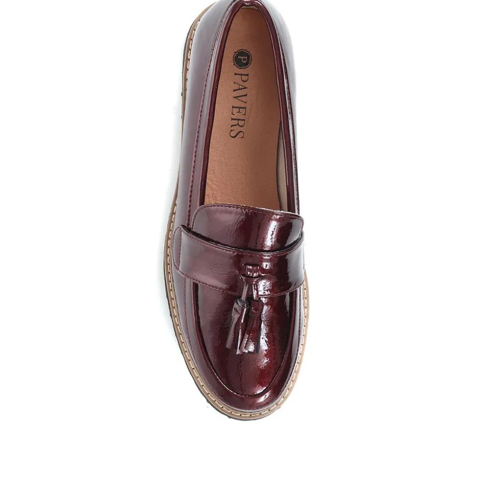 Chunky Tassel Loafers - Burgundy