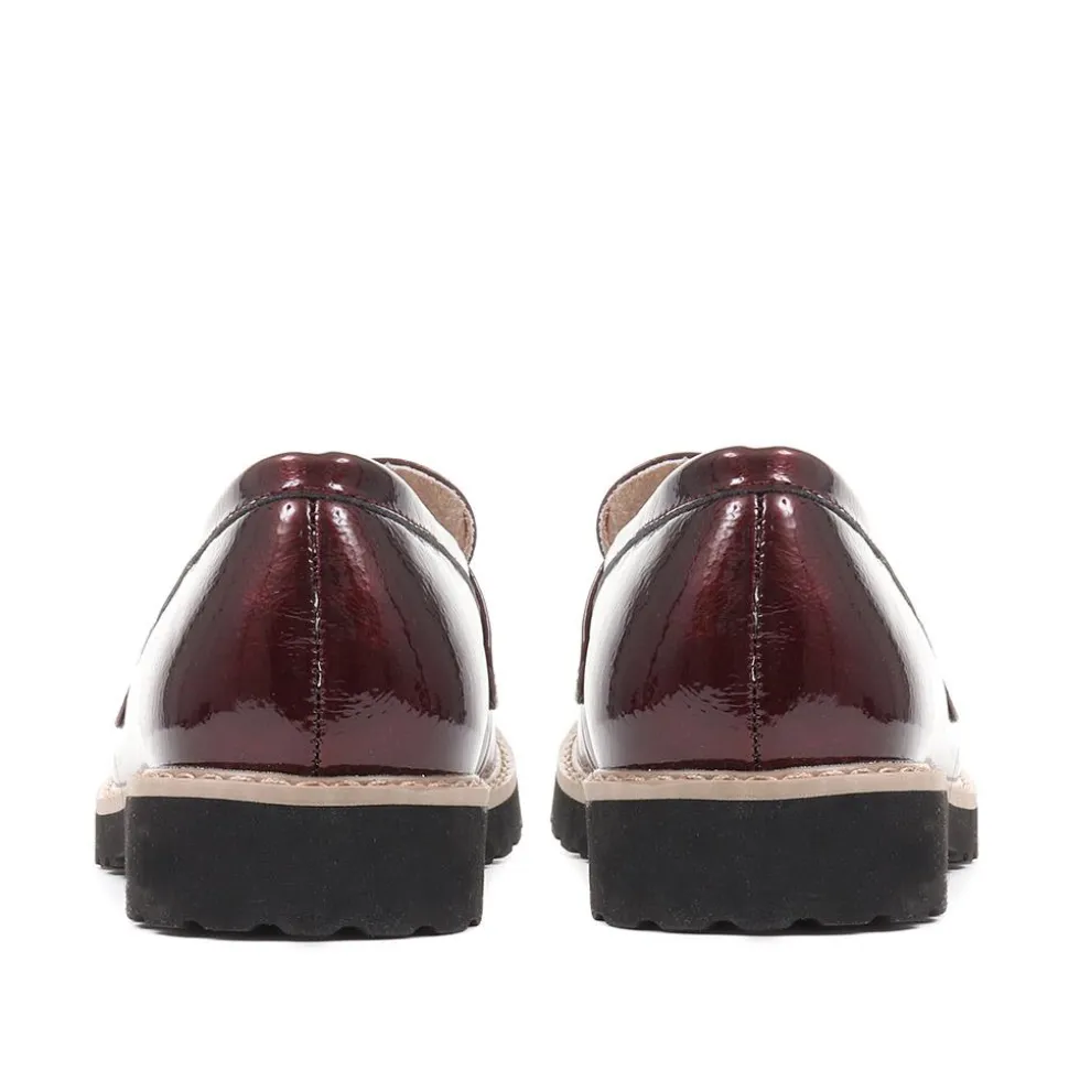 Chunky Tassel Loafers - Burgundy