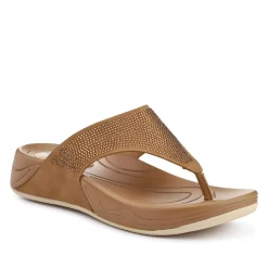 Chunky Toe Post Sandals - Camel
