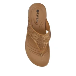 Chunky Toe Post Sandals - Camel