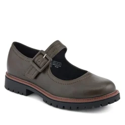 Chunky Touch-Fasten Mary Janes - Olive