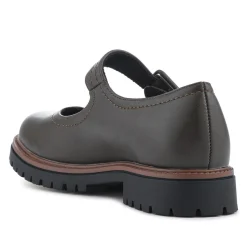Chunky Touch-Fasten Mary Janes - Olive