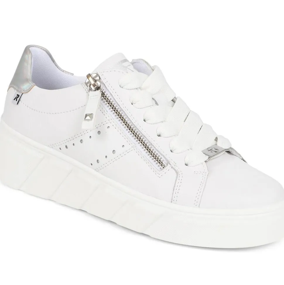 Chunky Zip Trainers - White