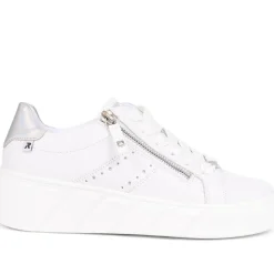 Chunky Zip Trainers - White