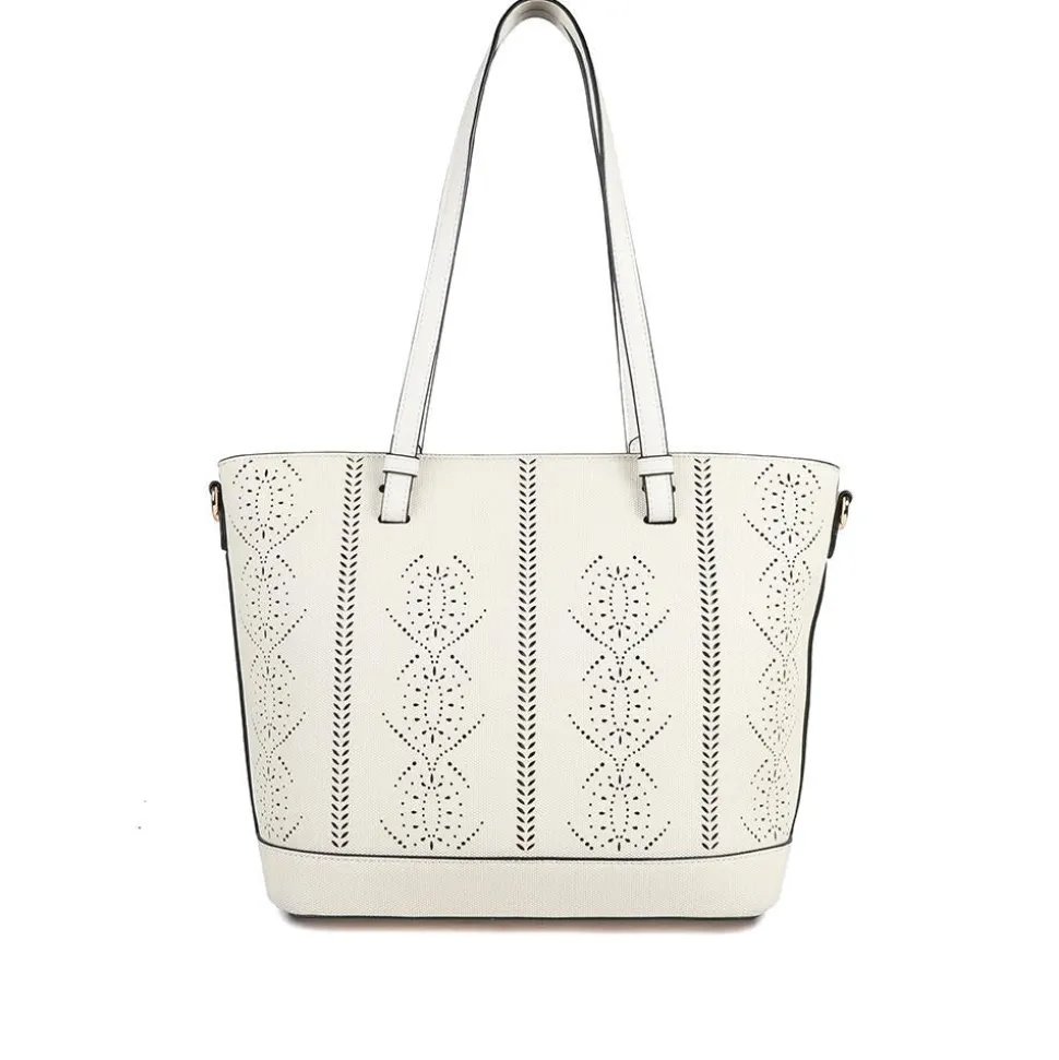 Classic Detail Tote Bag - Cream