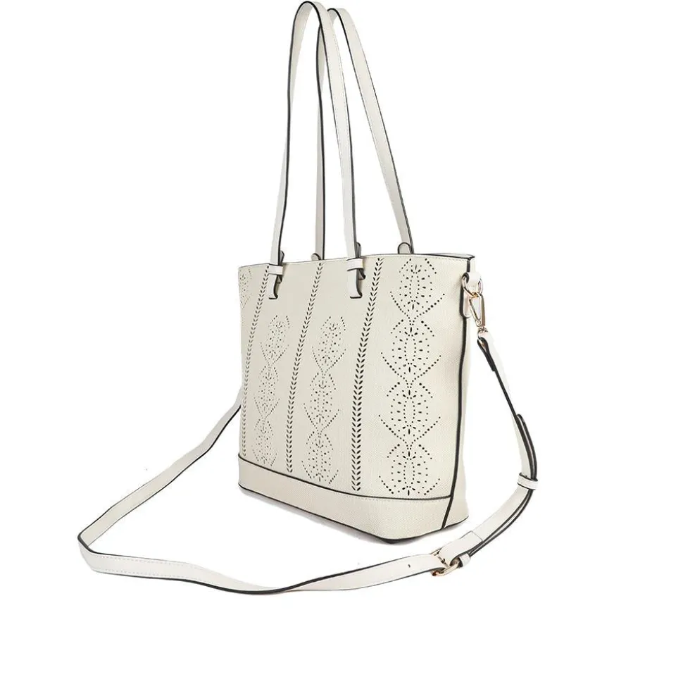 Classic Detail Tote Bag - Cream