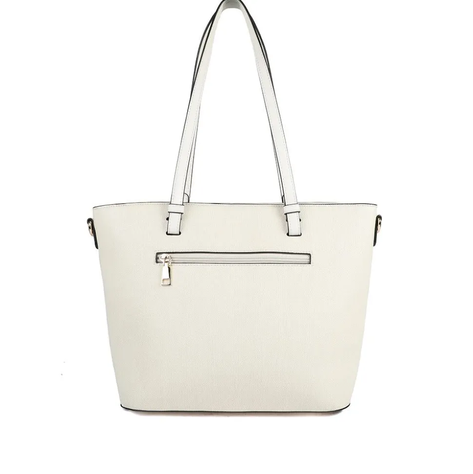 Classic Detail Tote Bag - Cream