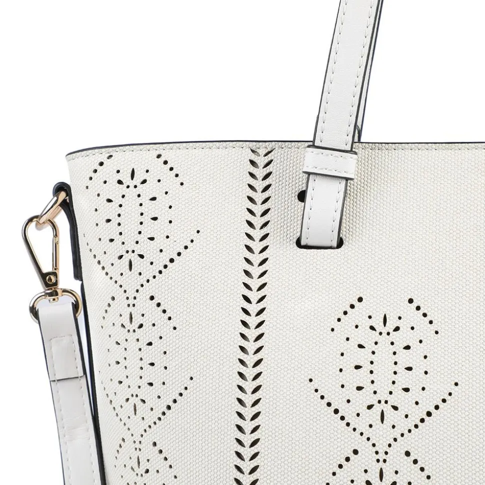 Classic Detail Tote Bag - Cream