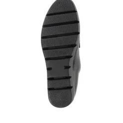 Classic Patent Wedge Loafers - Black Patent