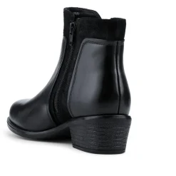 Classic Wide Fit Leather Ankle Boots - Black