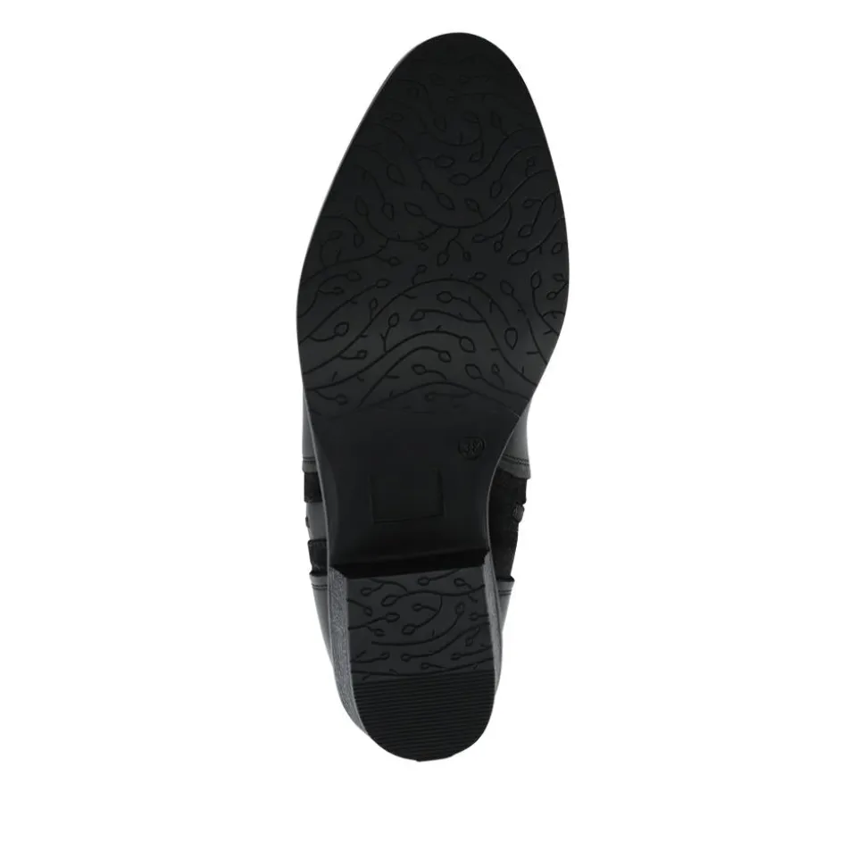 Classic Wide Fit Leather Ankle Boots - Black