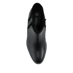 Classic Wide Fit Leather Ankle Boots - Black