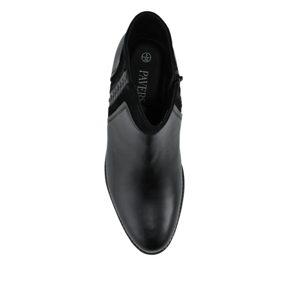Classic Wide Fit Leather Ankle Boots - Black