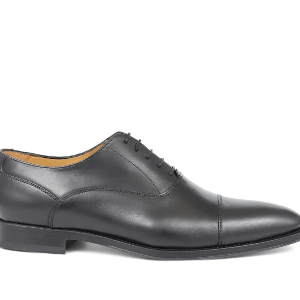 Cologne Leather Oxford Shoes - Black