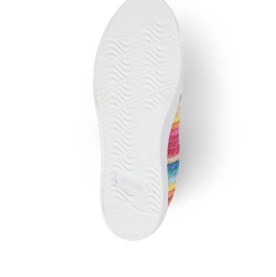 Colourful Lace-Up Trainers - White Multi