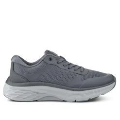 Comfortable Lace-Up Trainers - Charcoal