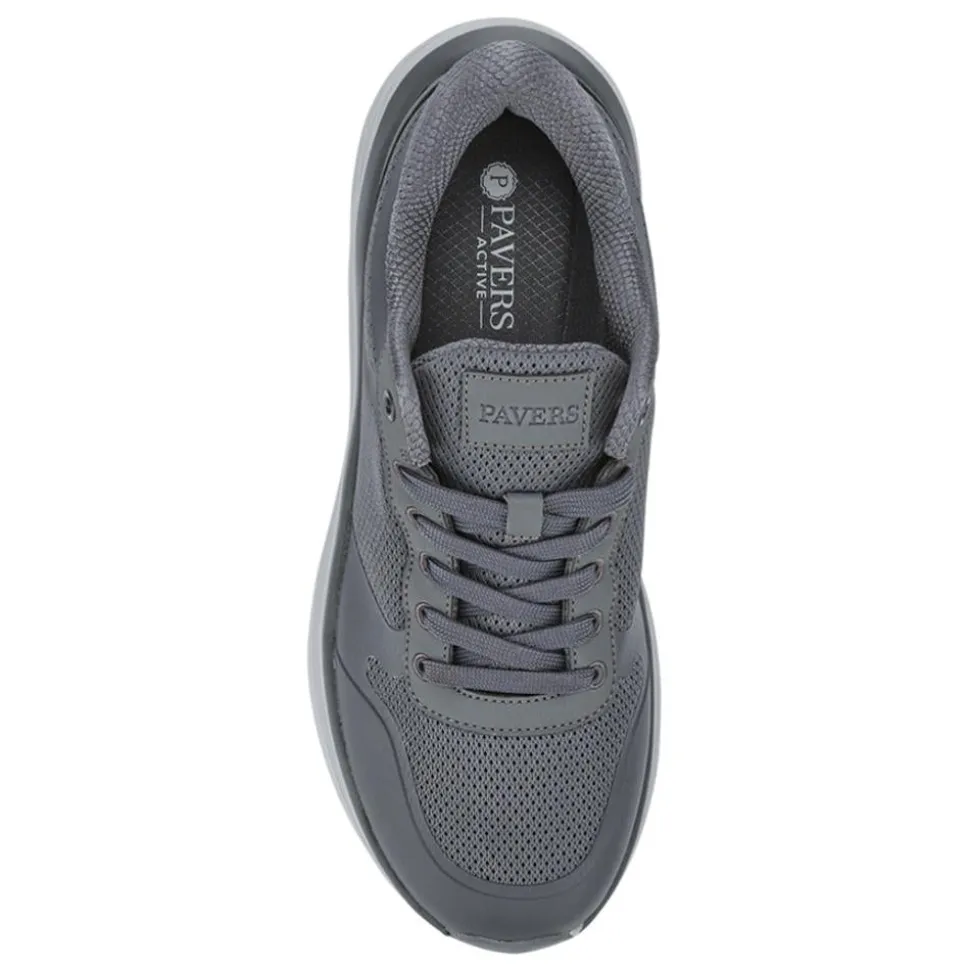 Comfortable Lace-Up Trainers - Charcoal