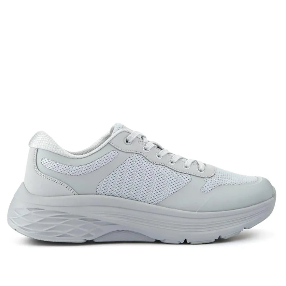 Comfortable Lace-Up Trainers - Grey