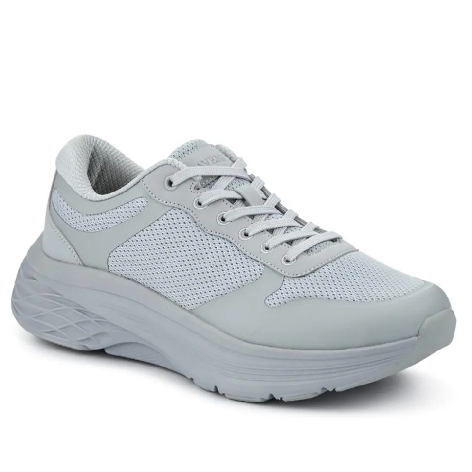 Comfortable Lace-Up Trainers - Grey