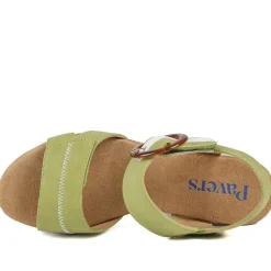 Comfortable Wedge Heel Sandals - Lime
