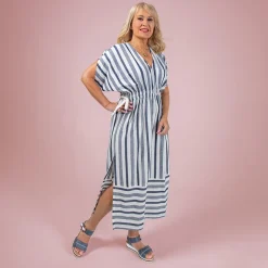 Comfortable Wedge Heel Sandals - Navy