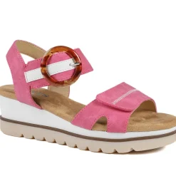 Comfortable Wedge Heel Sandals - Pink