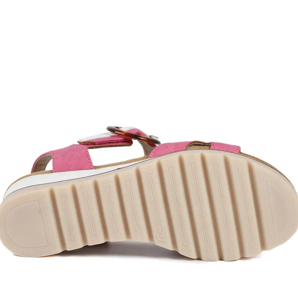 Comfortable Wedge Heel Sandals - Pink
