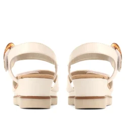 Comfortable Wedge Heel Sandals - White
