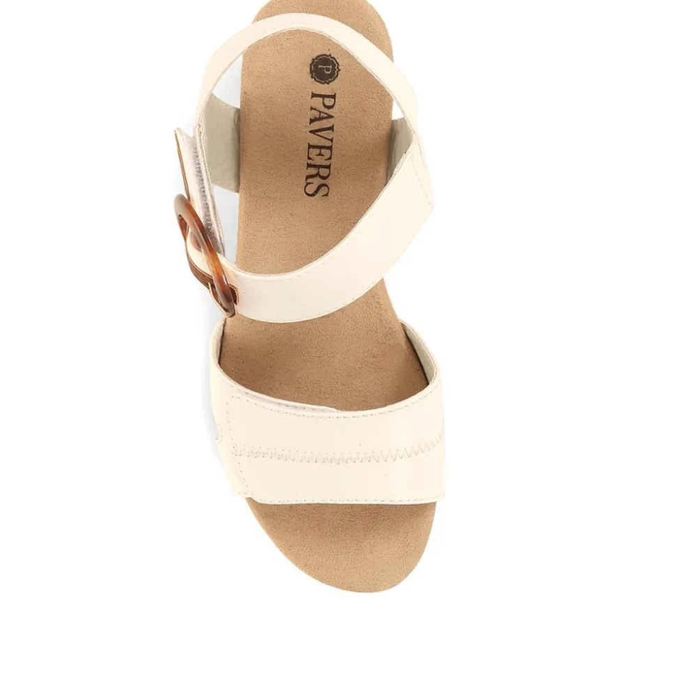 Comfortable Wedge Heel Sandals - White