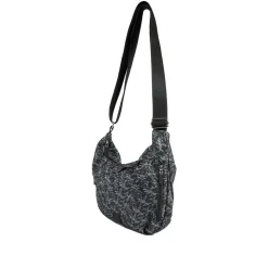Comfort Cross Body Bag - Black Floral