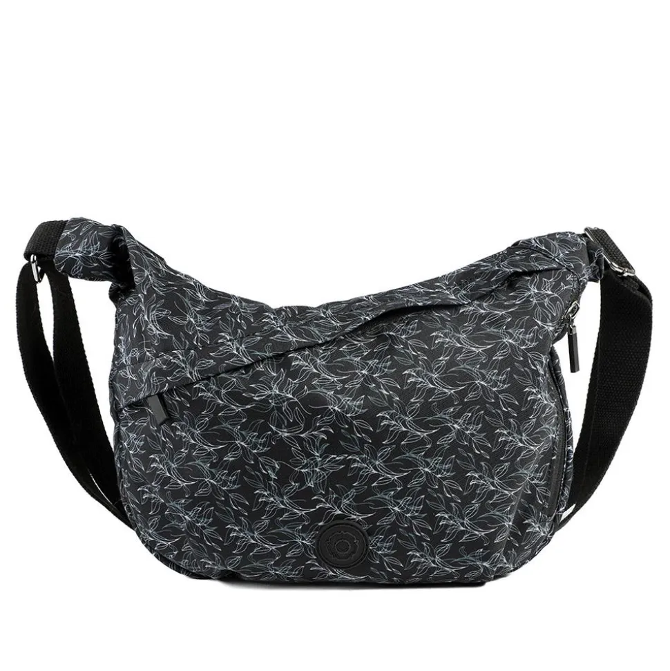 Comfort Cross Body Bag - Black Floral