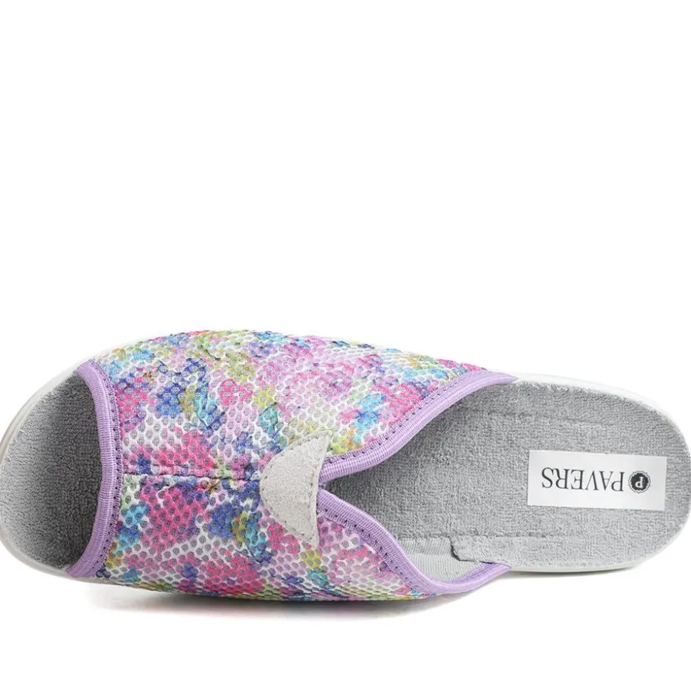 Comfort Slip On Mule Slippers - Purple Multi