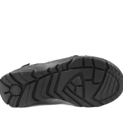 Comfy Triple Touch Fasten Sandals - Dark Brown