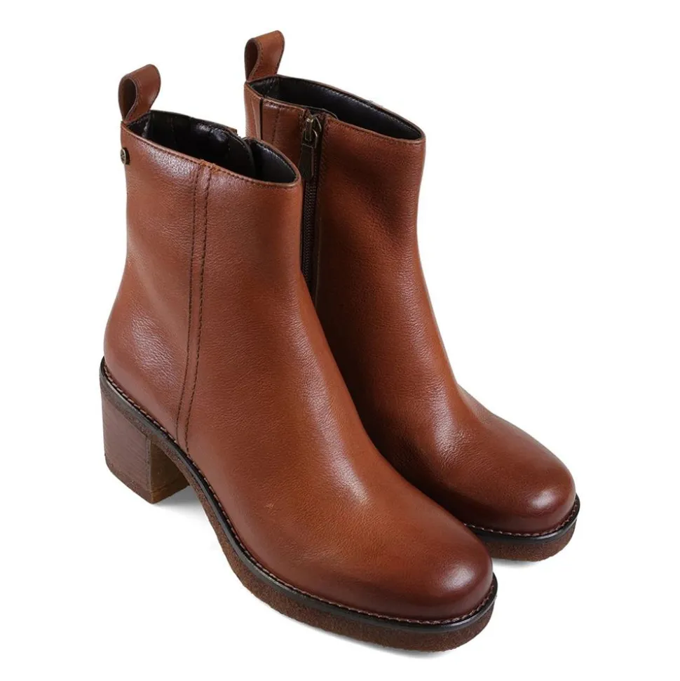 Contemporary Comfort Boots EE Fit - Tan Tumbled Leather