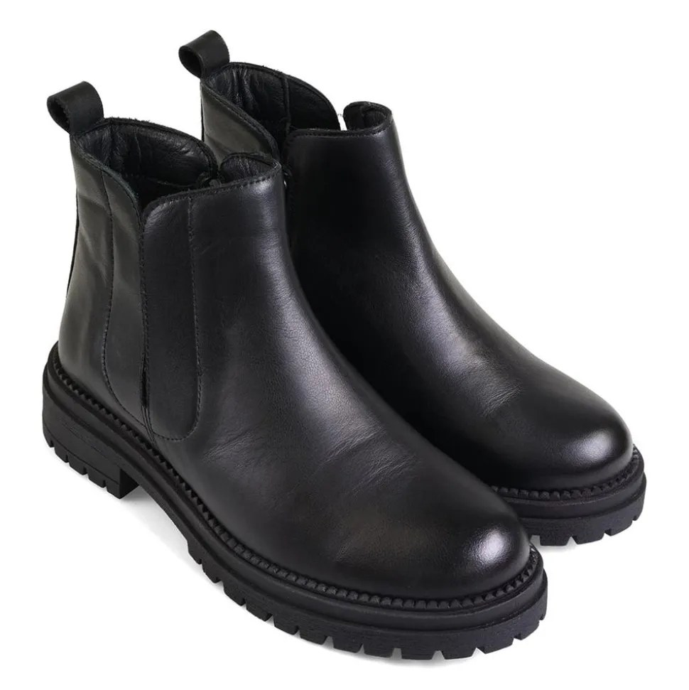 Contemporary Comfort Boots E Fit - Black Leather