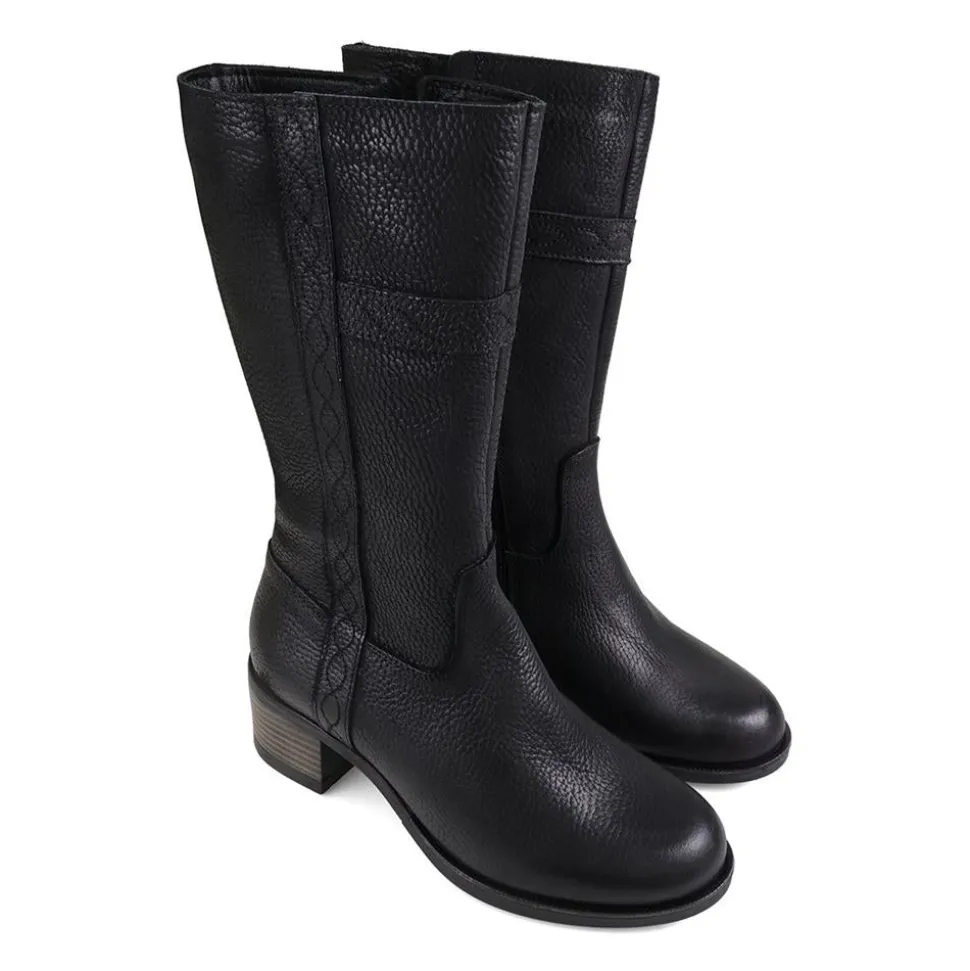 Contemporary Comfort Boots E Fit - Black Tumbled Nubuck