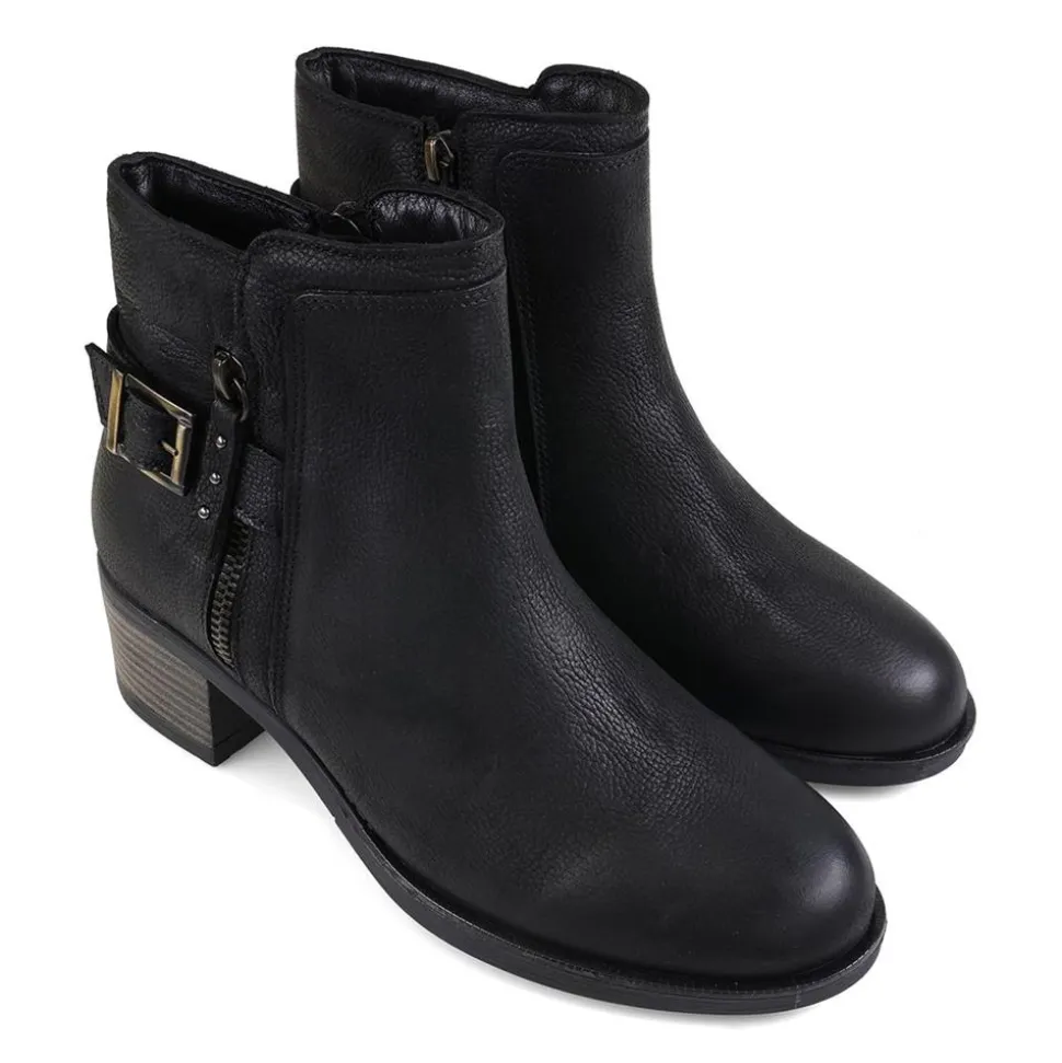 Contemporary Comfort Boots E Fit - Black Tumbled Nubuck