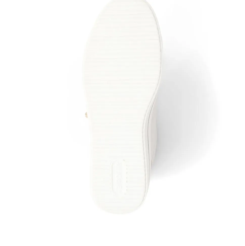 Contrasting Zip Trainers - Beige Multi