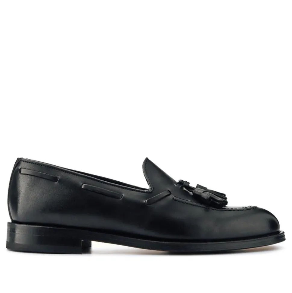 Corsino Smart Leather Loafers - Black