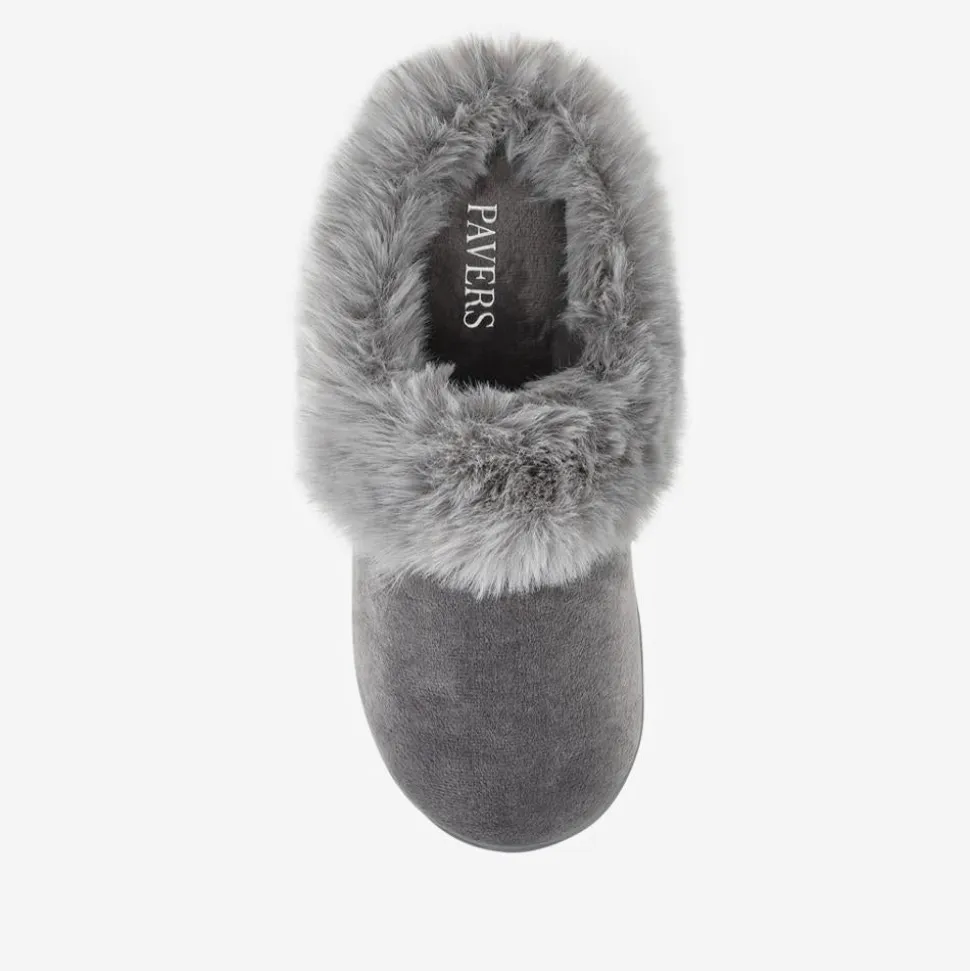 Cosy Mule Slippers - Grey