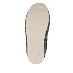 Cosy Wide Fit Memory Foam Slippers - Black Multi