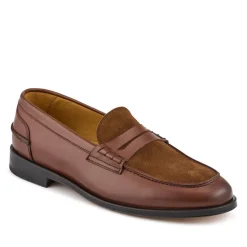 Creed Smart Blake Stitched Leather Penny Loafers - Brown Multi