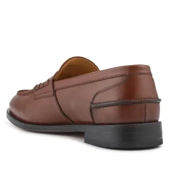 Creed Smart Blake Stitched Leather Penny Loafers - Brown Multi