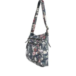 Cross-Body Bag - Navy Print