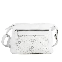 Crossbody Bag with Zip Pocket - White