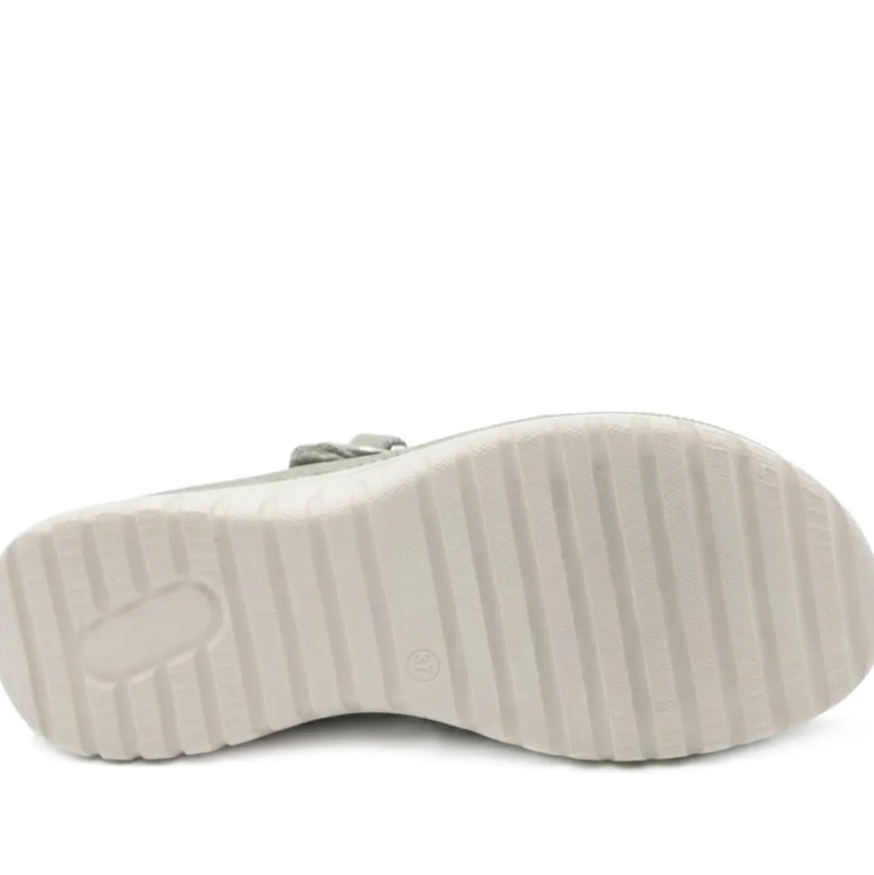 Cross Strap Toe Post Sandals - Khaki